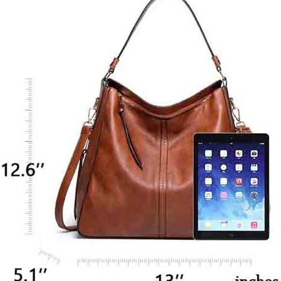 Womens Tote Bag Handbags Shoulder Bag PU Leather Fashion Hobo with Adjustable Sh - Picture 7 of 7